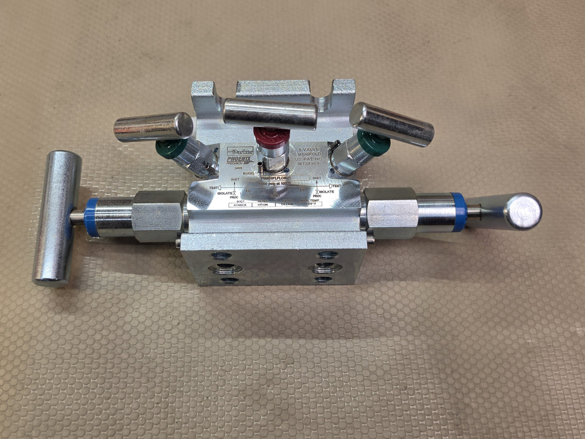 Parker P6M5SFLFLCSVD 5-Valve DP Transmitter Manifold Flange x Flange 6000 PSI