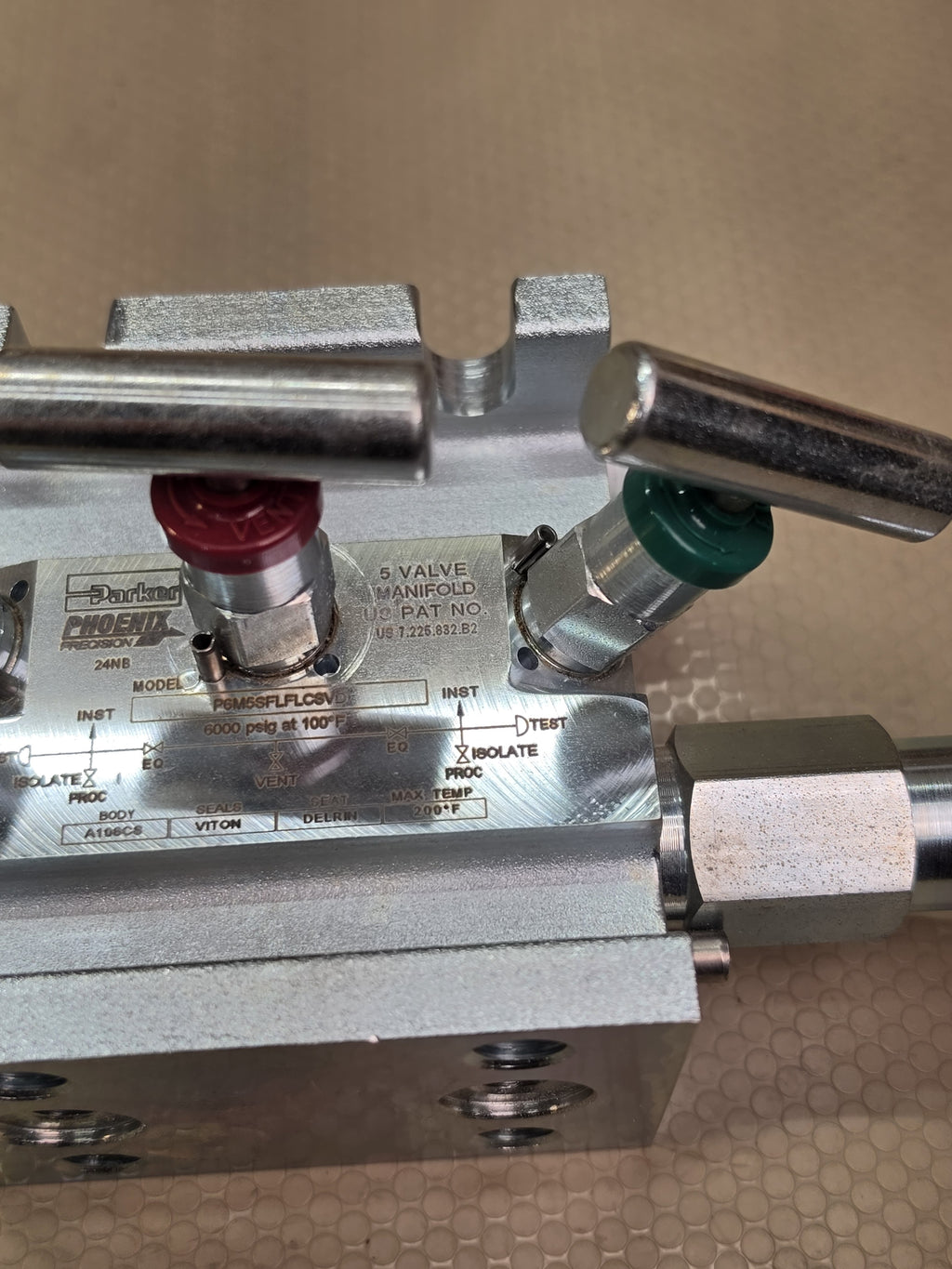 Parker P6M5SFLFLCSVD 5-Valve DP Transmitter Manifold Flange x Flange 6000 PSI