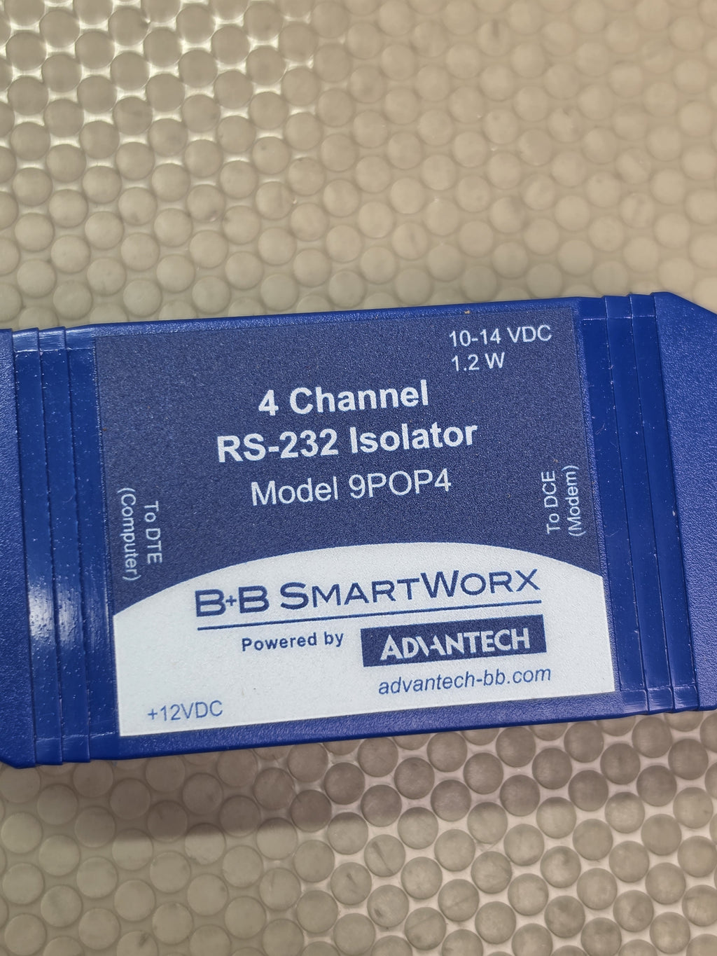 B+B SmartWorx Advantech BB-9POP4 9POP4 RS-232 Optical Isolator 4-Ch DB9 12VDC