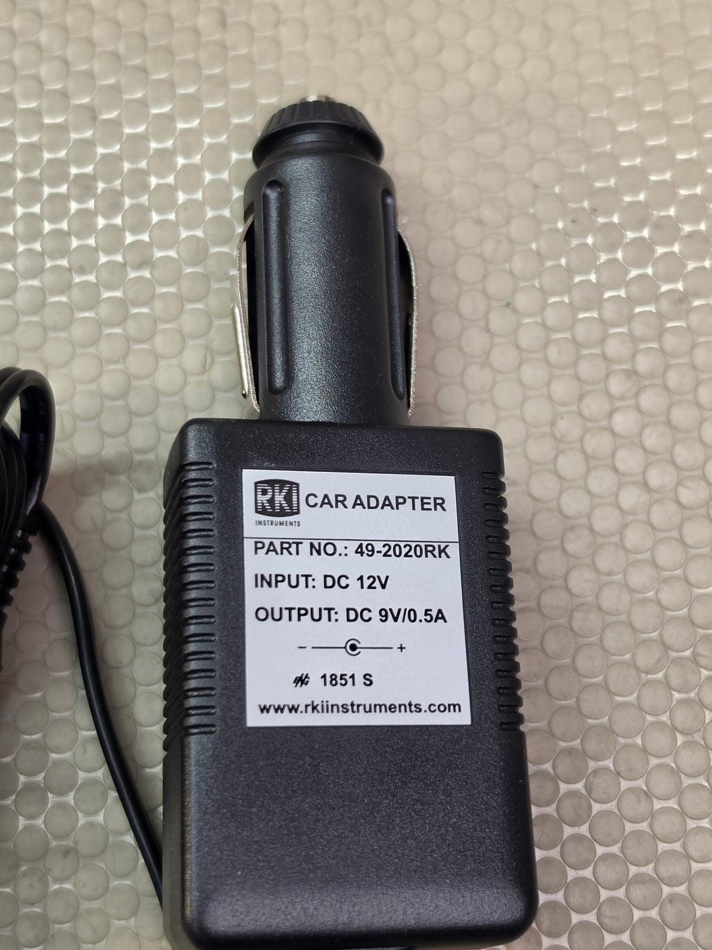 RKI Instruments 49-2020RK 12V DC Vehicle Car Charger Adapter for GX-2009 GX-2012