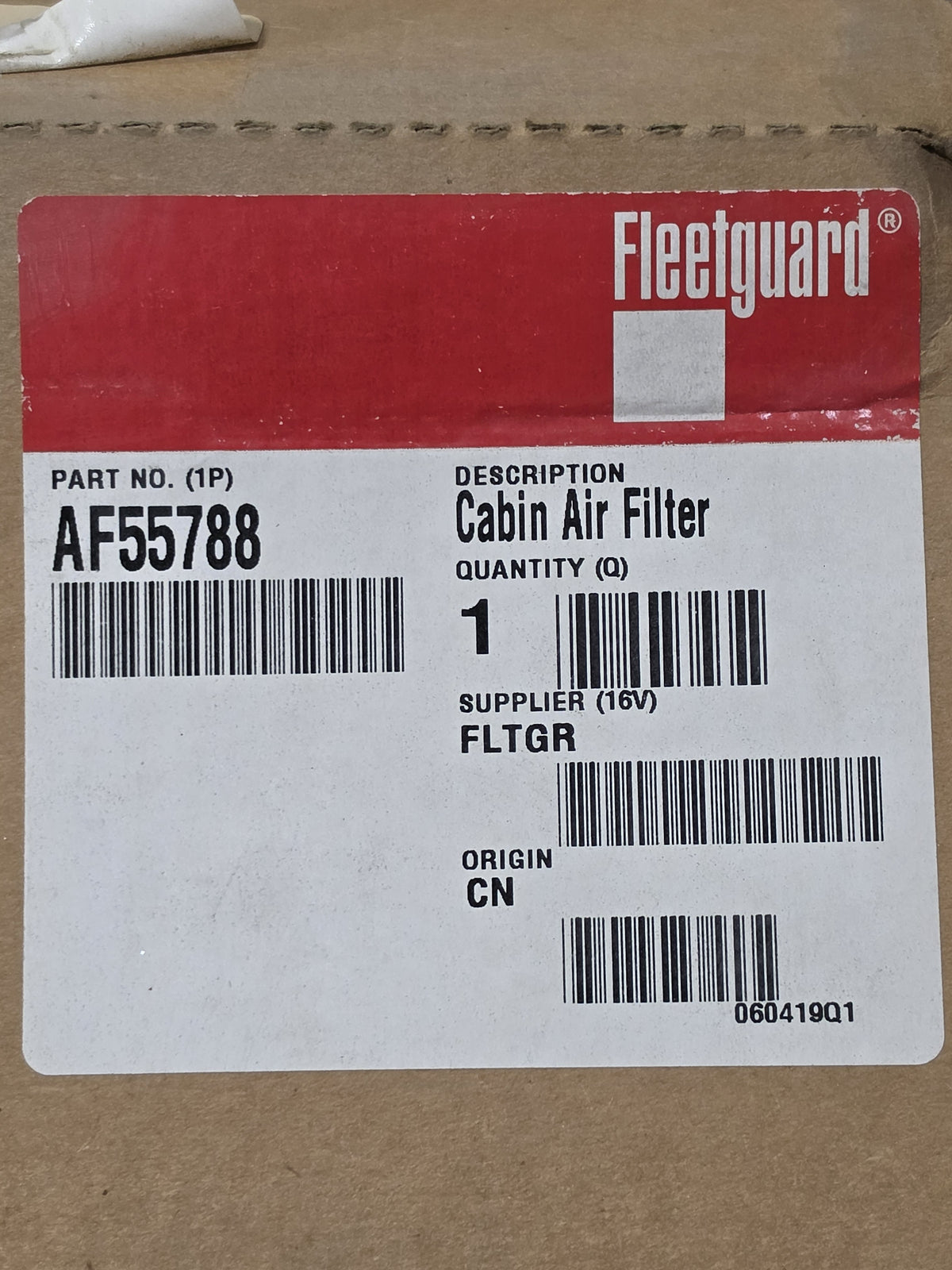 Fleetguard AF55788 Cabin Air Filter New in Box