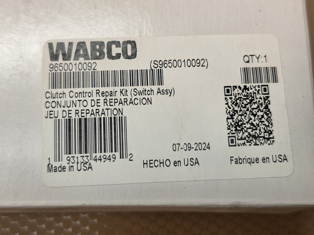 WABCO 9650010092 Clutch Control Repair Kit Switch Assembly New