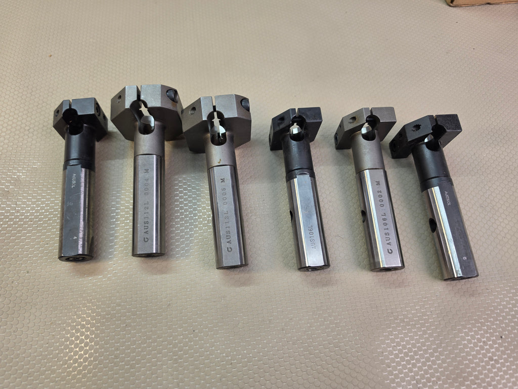 Citizen Cincom Swiss CNC Tooling - Lot of 6 OEM Static Die Sleeves / Holders AUS112L Boring