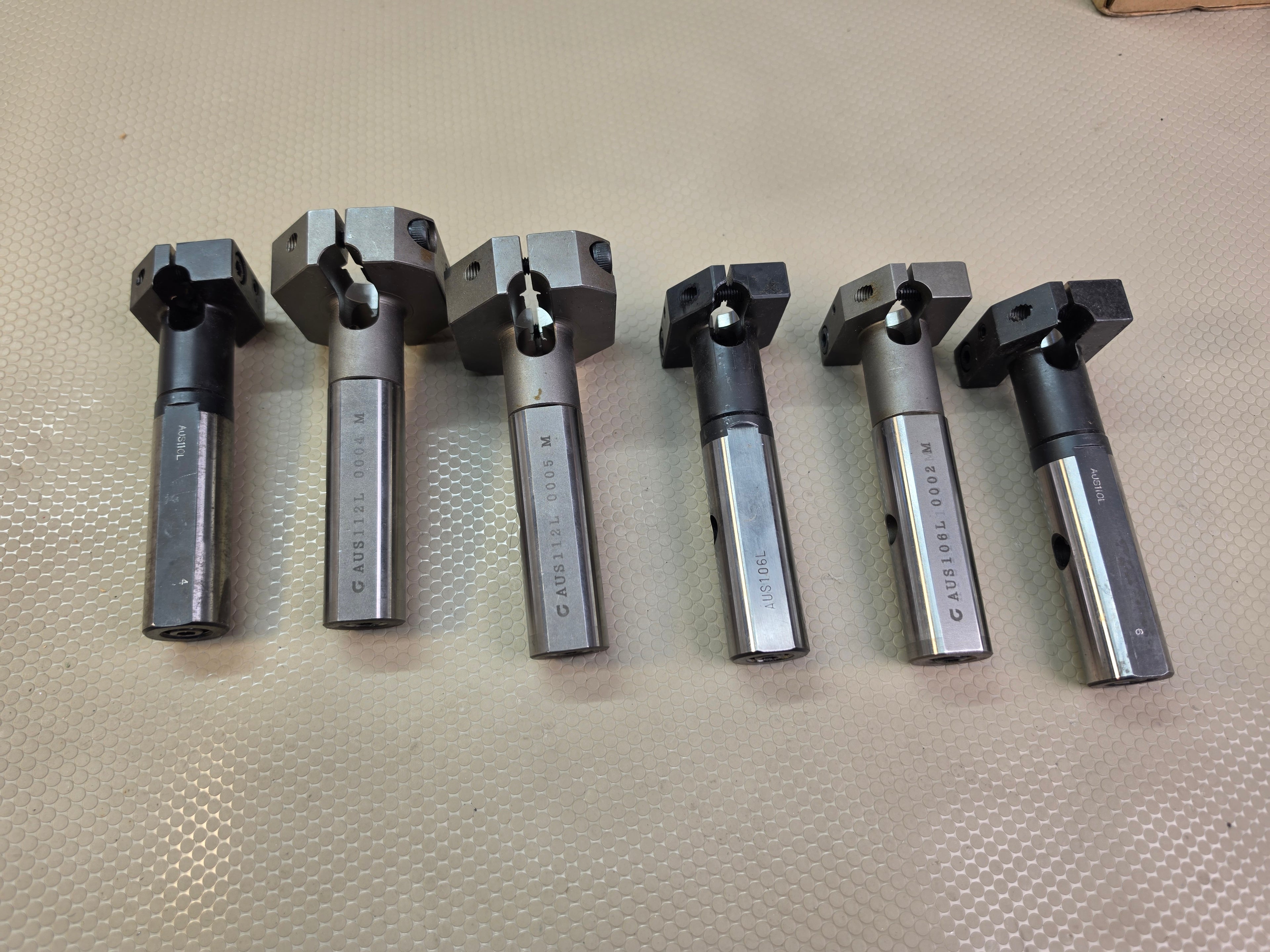 Citizen Cincom Swiss CNC Tooling - Lot of 6 OEM Static Die Sleeves / Holders AUS112L Boring