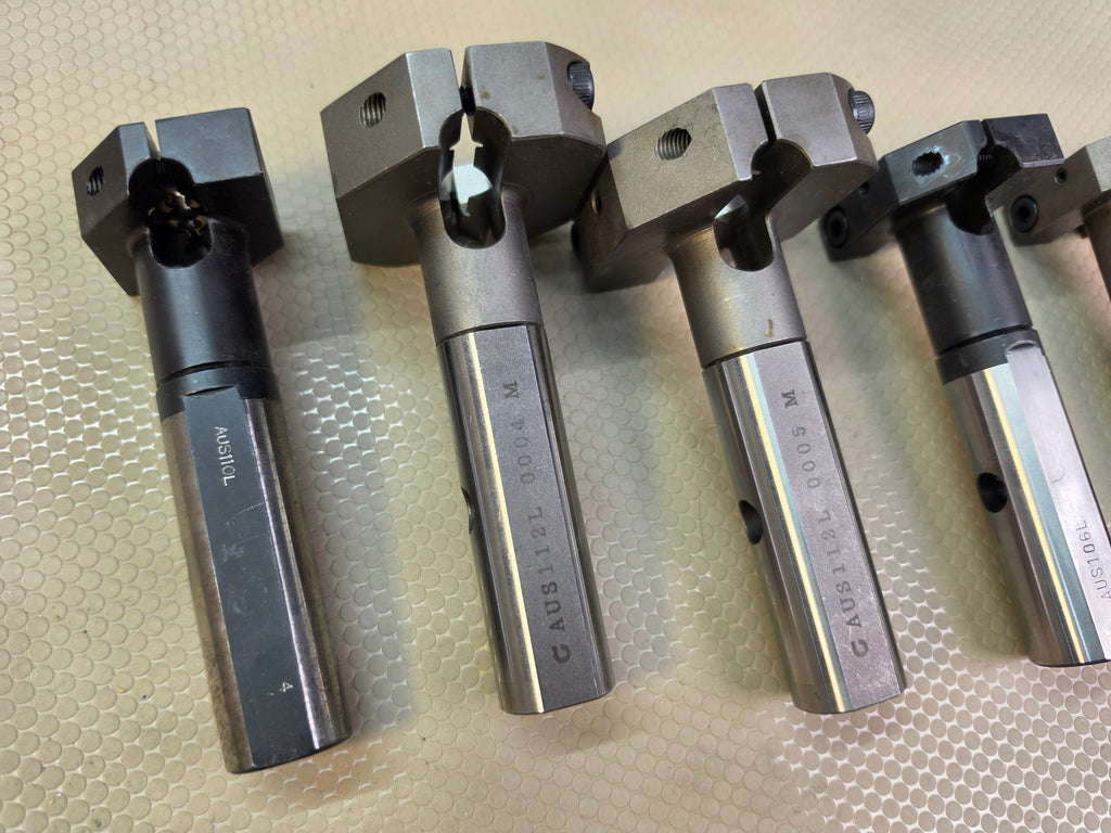 Citizen Cincom Swiss CNC Tooling - Lot of 6 OEM Static Die Sleeves / Holders AUS112L Boring
