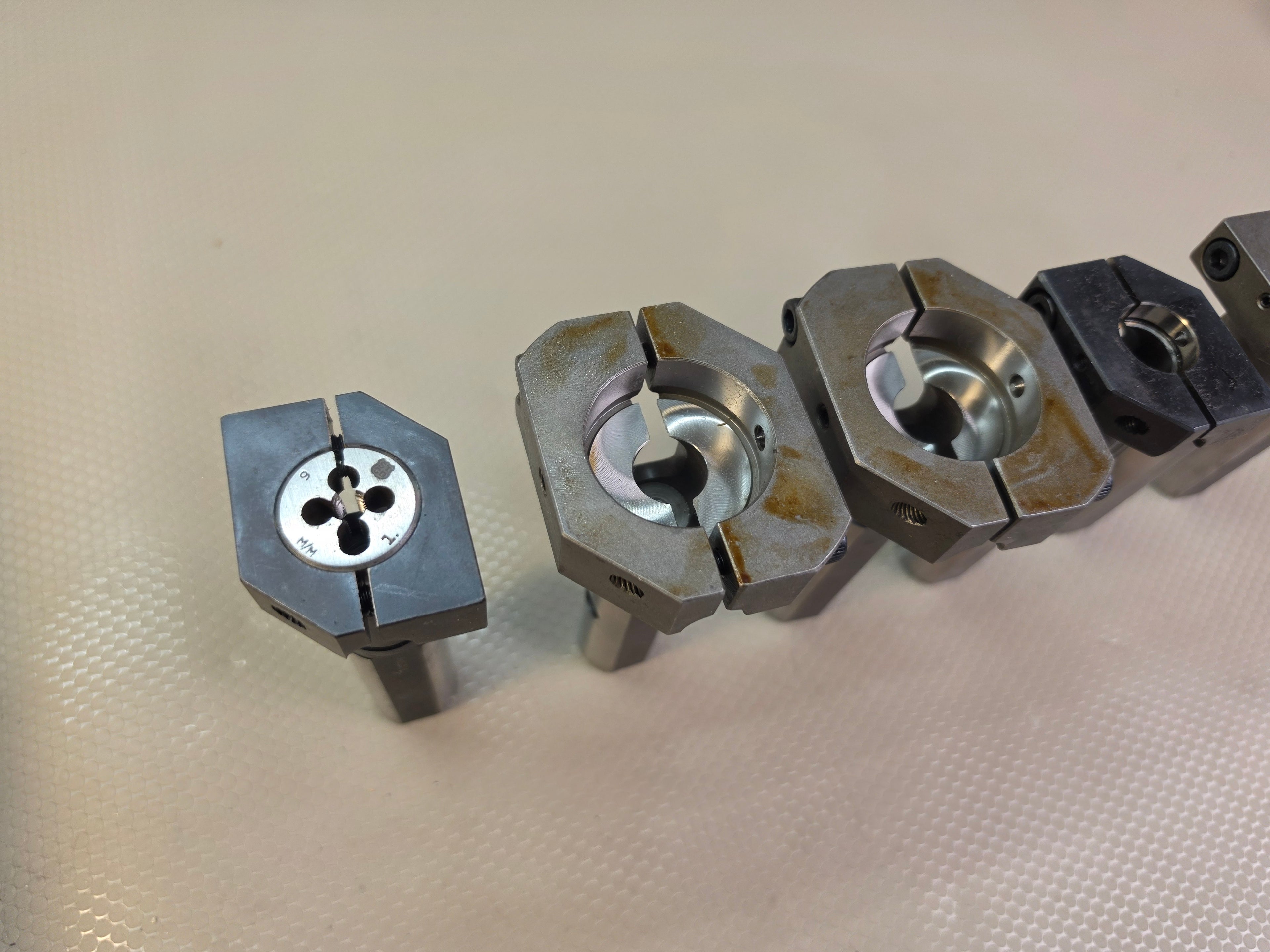 Citizen Cincom Swiss CNC Tooling - Lot of 6 OEM Static Die Sleeves / Holders AUS112L Boring