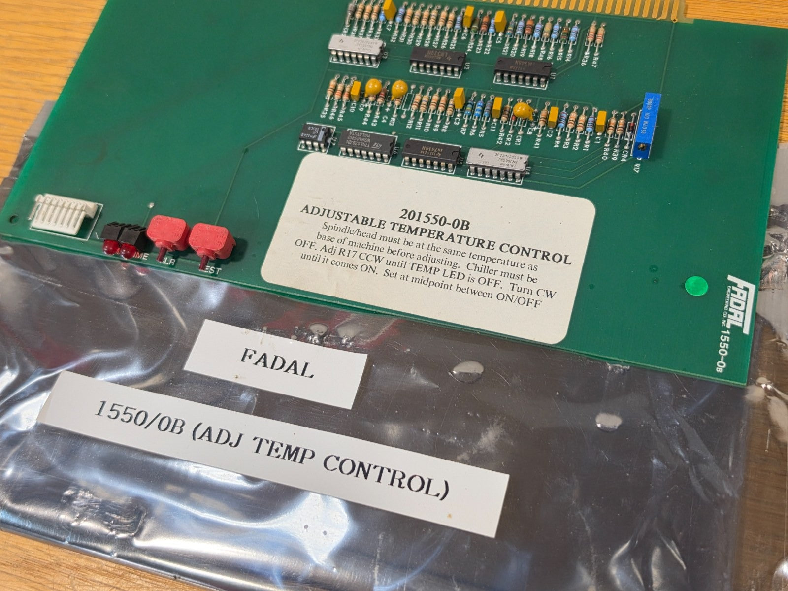 FADAL 201550-0B 1550/0B Adjustable Temperature Control Board PCB