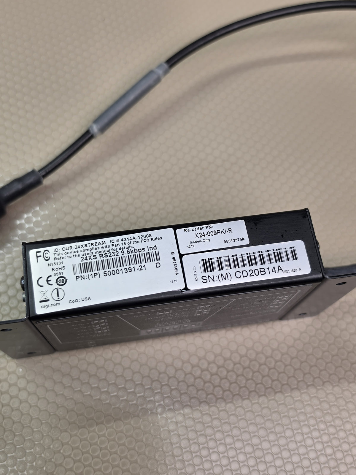Digi XStream-PKG X24-009PKI-R 2.4GHz RS-232/485 RF Modem 9600bps w/ Pigtail
