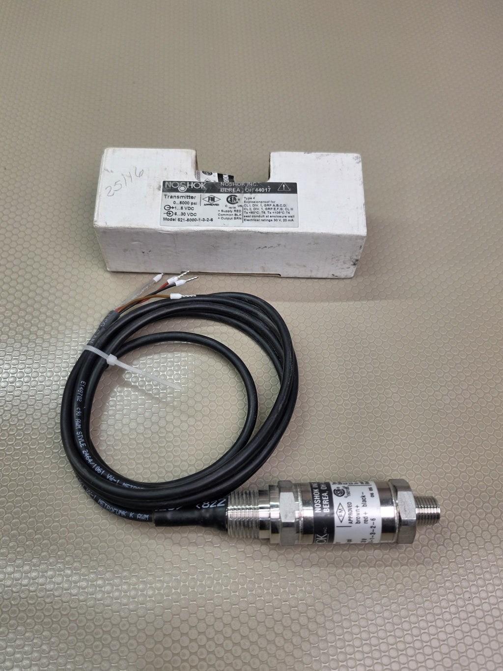 NOSHOK 621-5000-1-3-2-6 Explosion-Proof Pressure Transducer 0-5000 PSI 1-5VDC