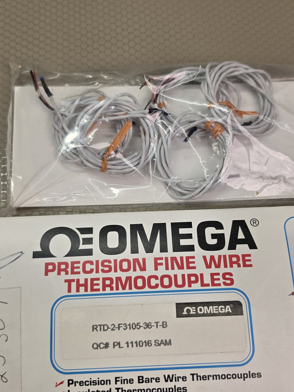 OMEGA RTD-2-F3105-36-T-B Pt100 RTD Element 3-Wire 36in PFA Leads *5-Pack*