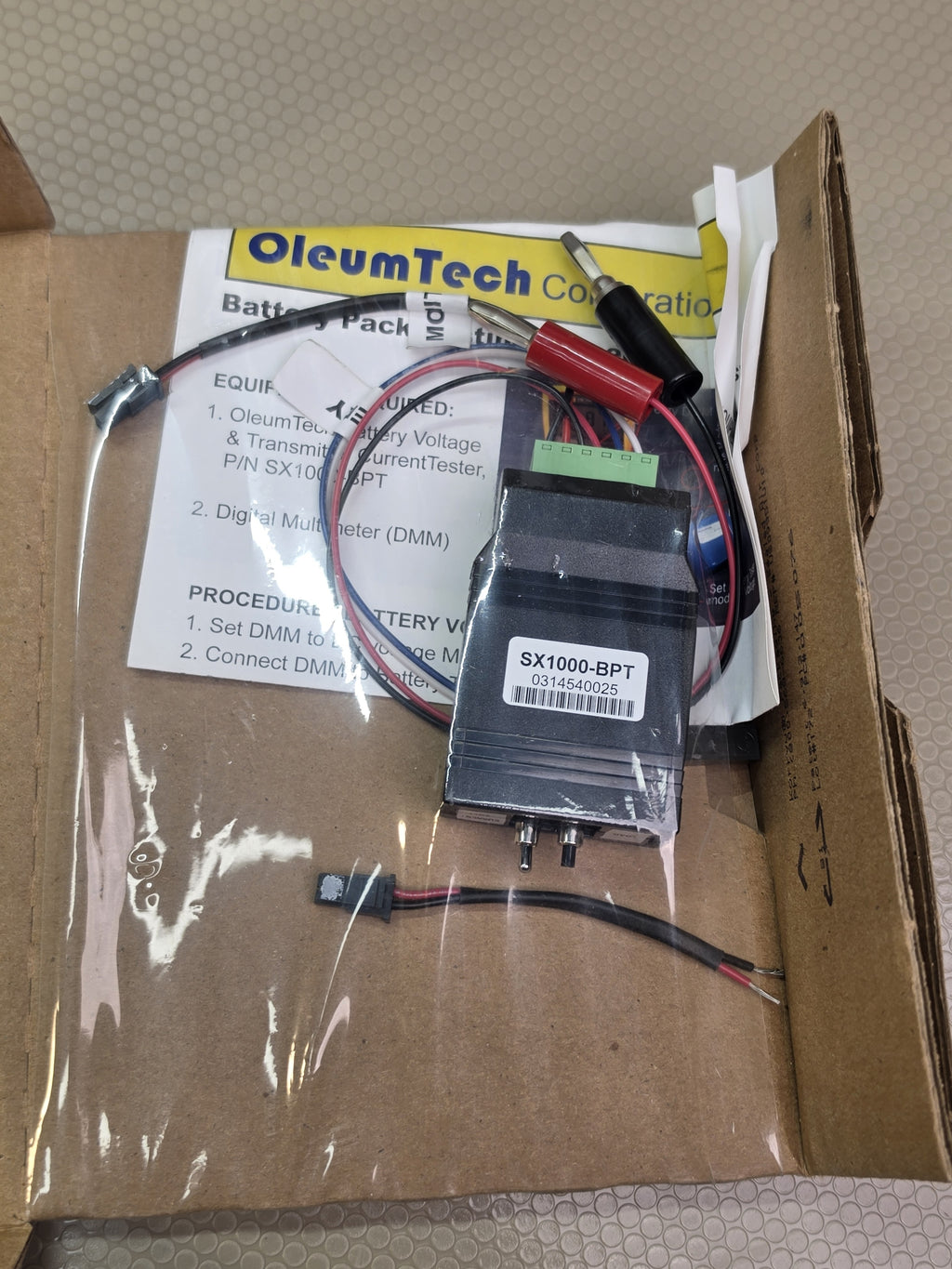 OleumTech SX1000-BPT Battery Voltage Transmitter Current Tester Kit