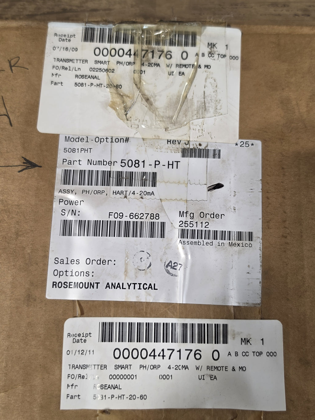 Rosemount Analytical 5081-P-HT-20-60 pH/ORP HART Transmitter 4-20mA