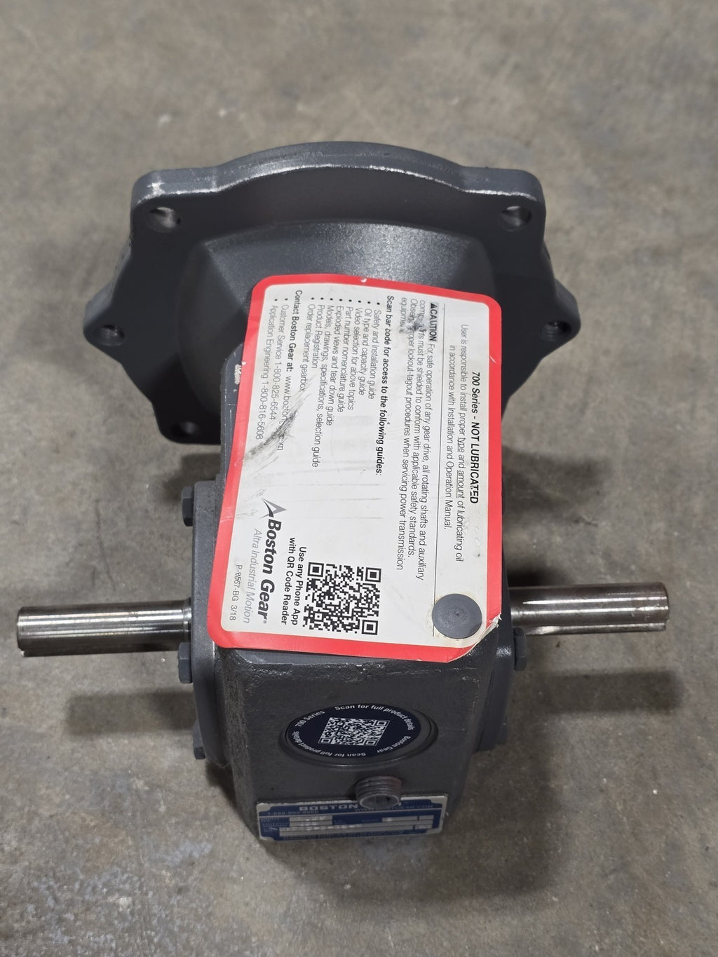 Boston Gear F713-5-B5-H 700 Series Worm Gear Speed Reducer 5:1 Ratio 1.39HP 56C