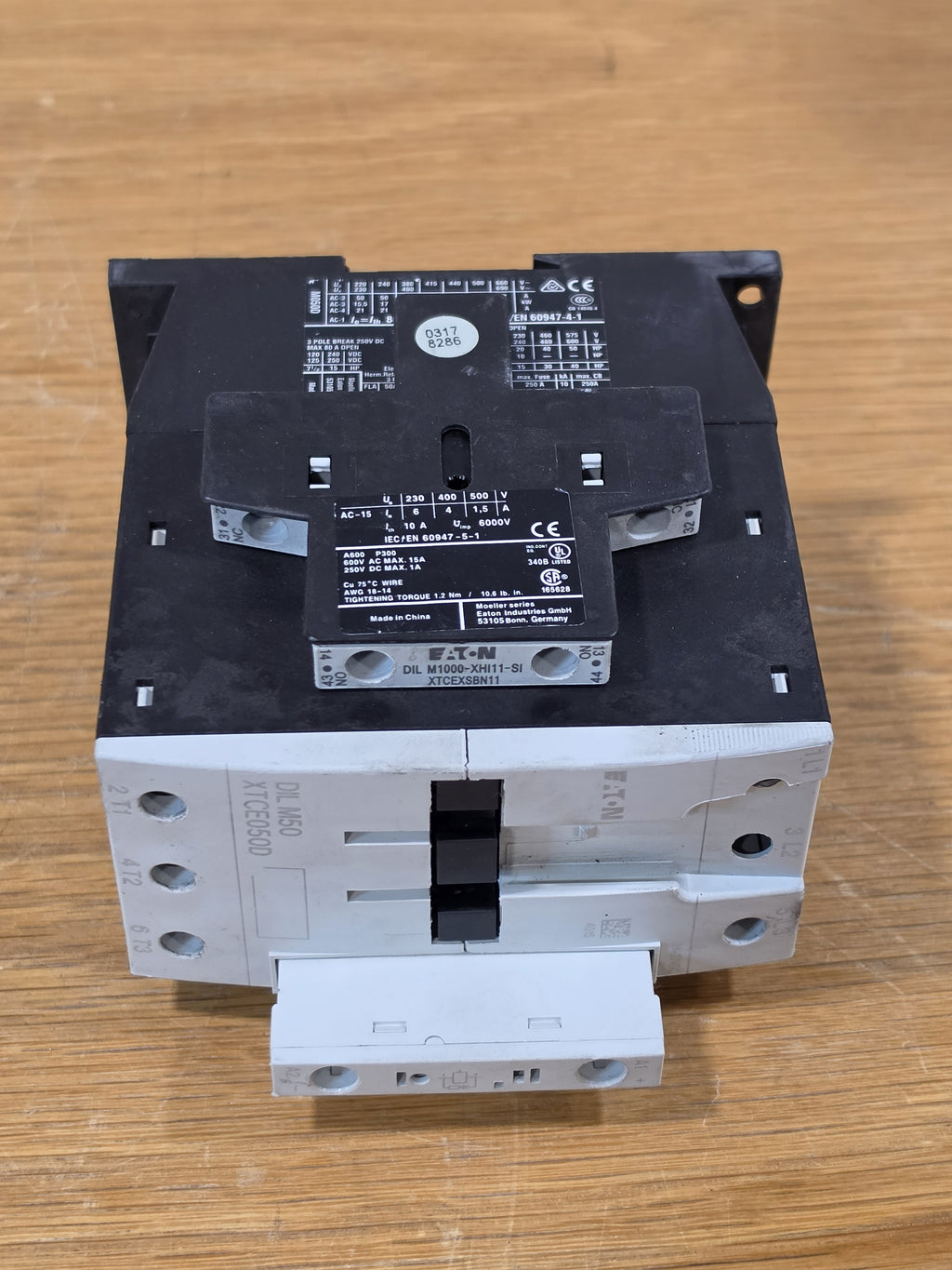 EATON XTCE050D DIL M50 Contactor 24-27VDC Coil 80A 75HP