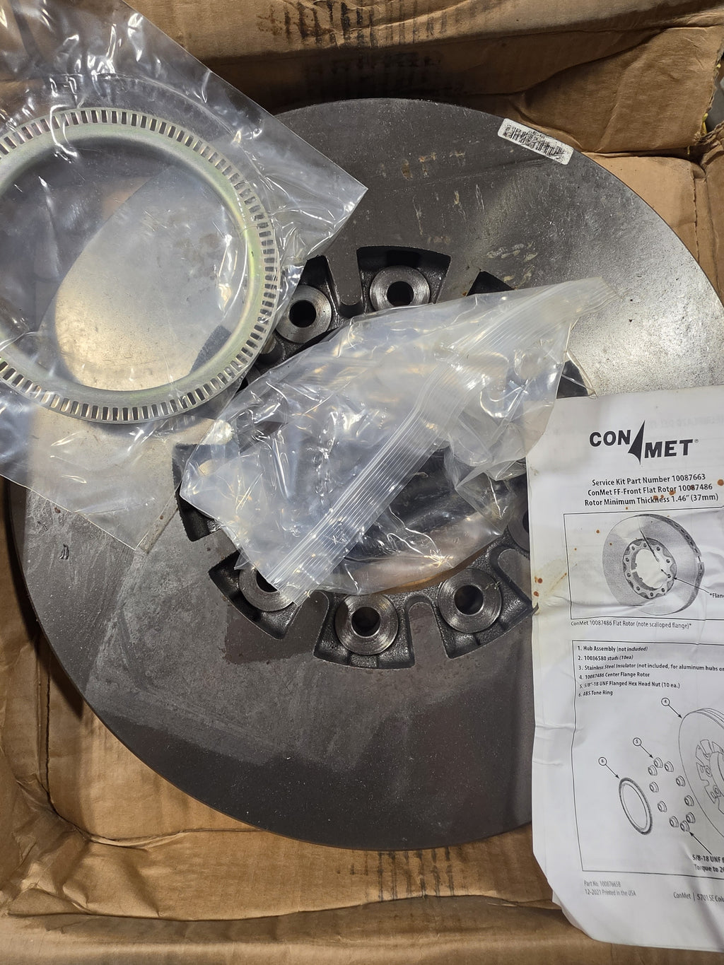 ConMet 10087663 10087486 Front 434mm Disc Brake Rotor Kit 24121370