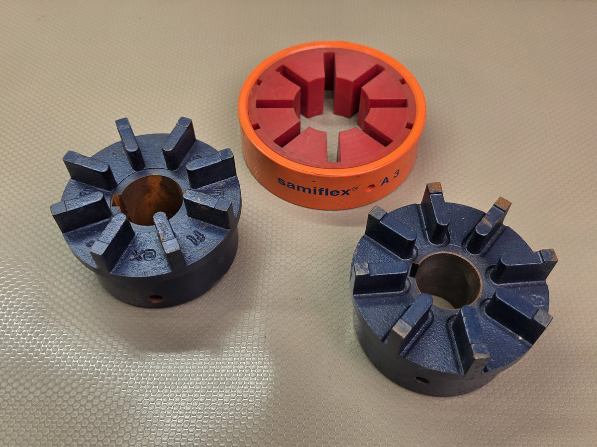 Samiflex A3 Flexible Shaft Coupling Complete 2 Hubs Elastomer Flex Coupling 3pc
