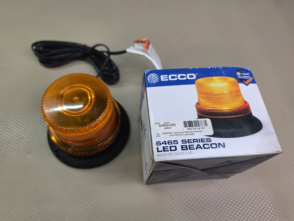 ECCO 6465A-MG 6465 Series Amber LED Beacon Light New