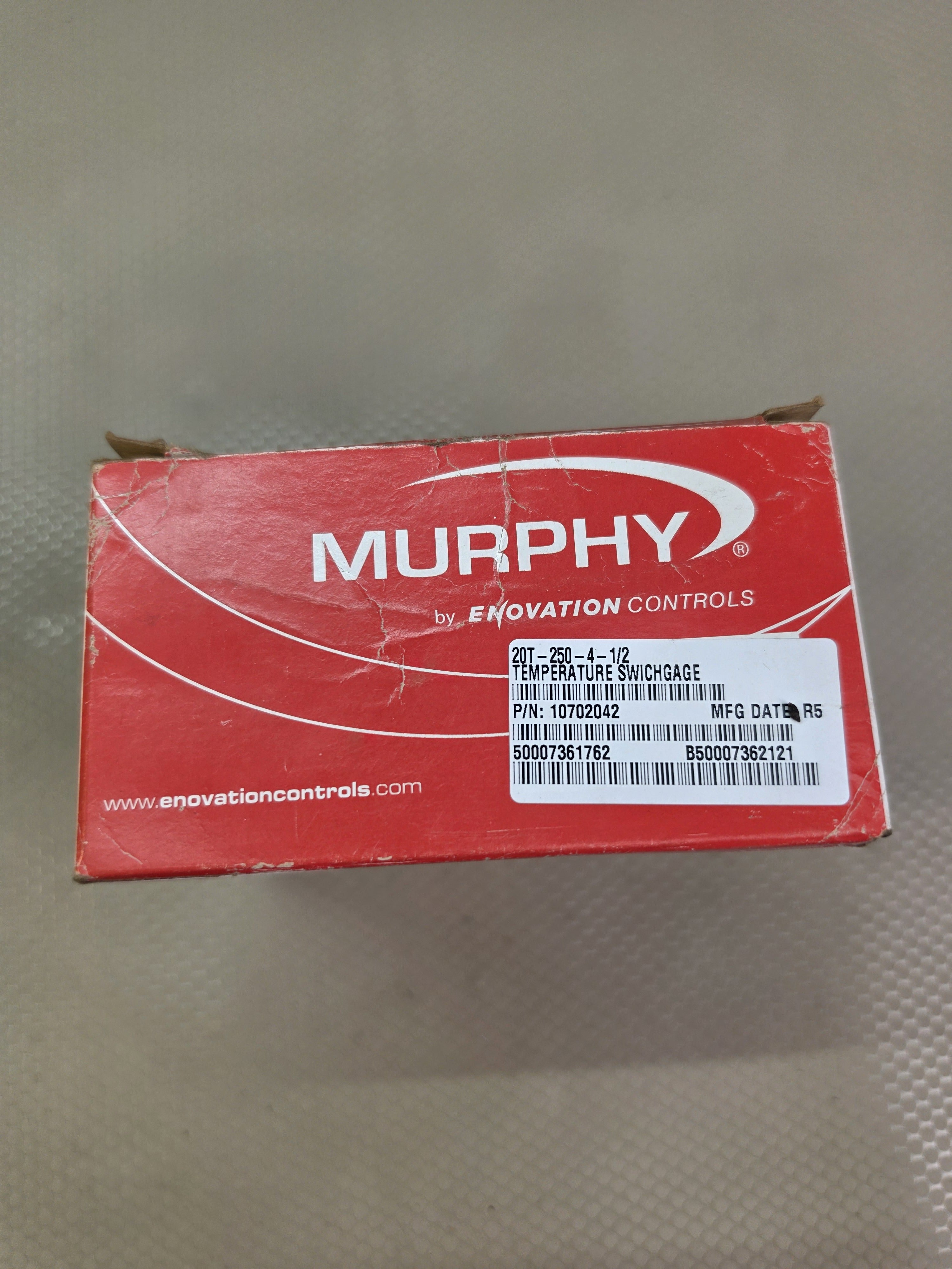 MURPHY 20T-250-4-1/2 Temperature Switchgage Gauge 50-250F P/N 10702011