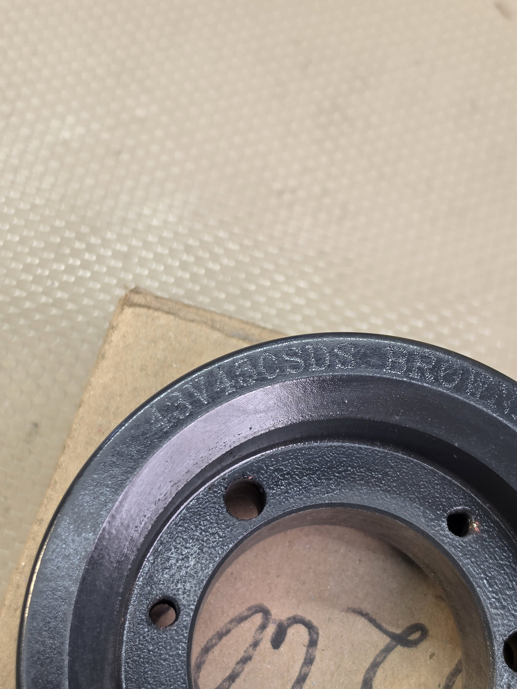 Browning 43V450SDS 4-Groove 3V-Section Cast Iron V-Belt Sheave Pulley 4.5" OD