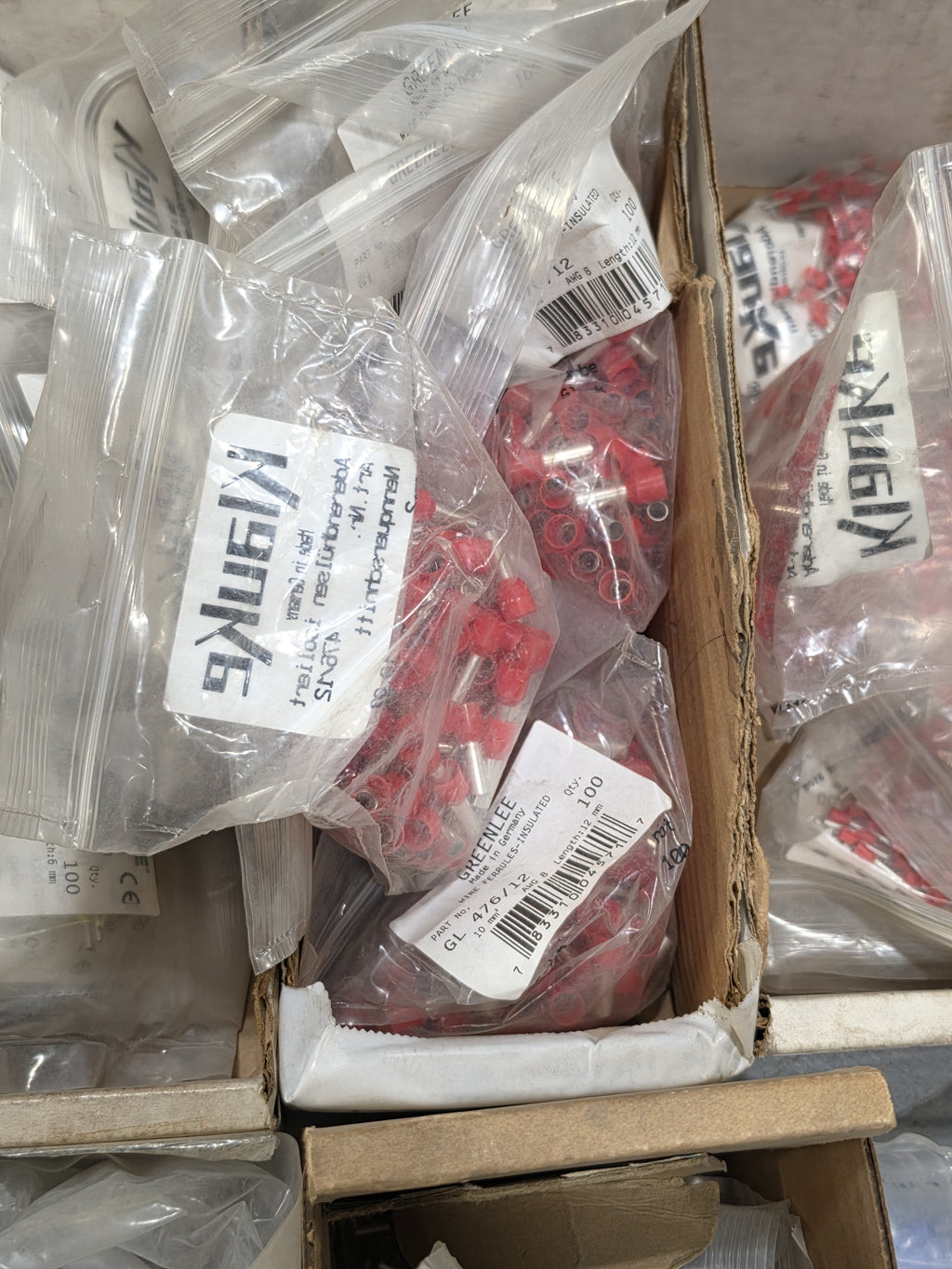 Lot of Greenlee Supplies 430-500 Poly Line Cable Pulling Rope 500ft 210lb + Electrical Connectors
