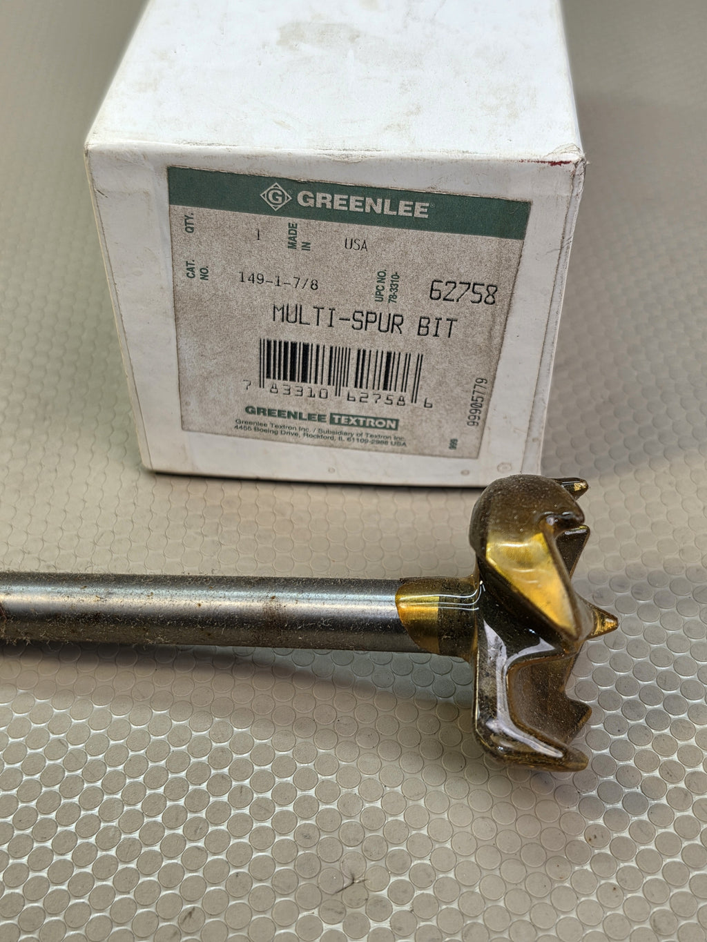 GREENLEE 62758 Multi-Spur Bit 1-7/8 inch 149 Series Drill Bit