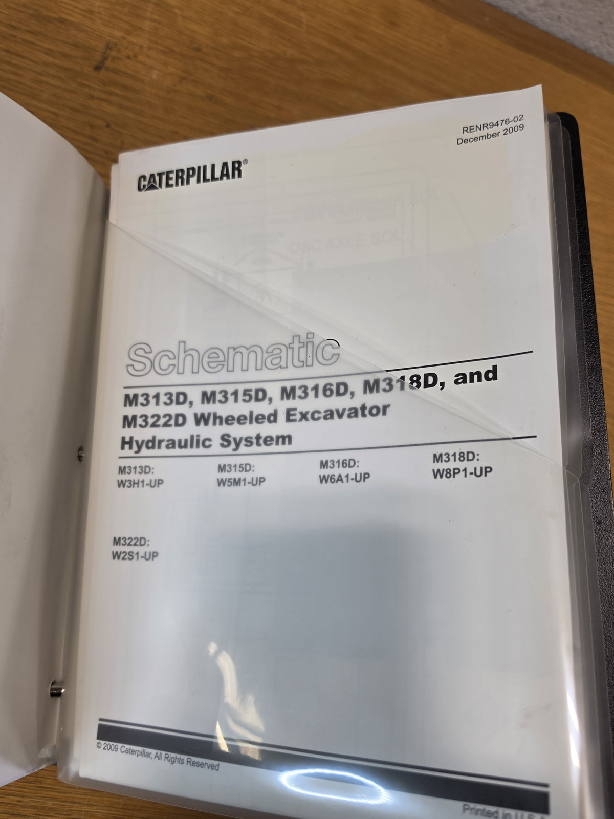 CAT M322D Wheeled Excavator Service Manual W2S1-UP RENR9440 W/ FULL Schematics