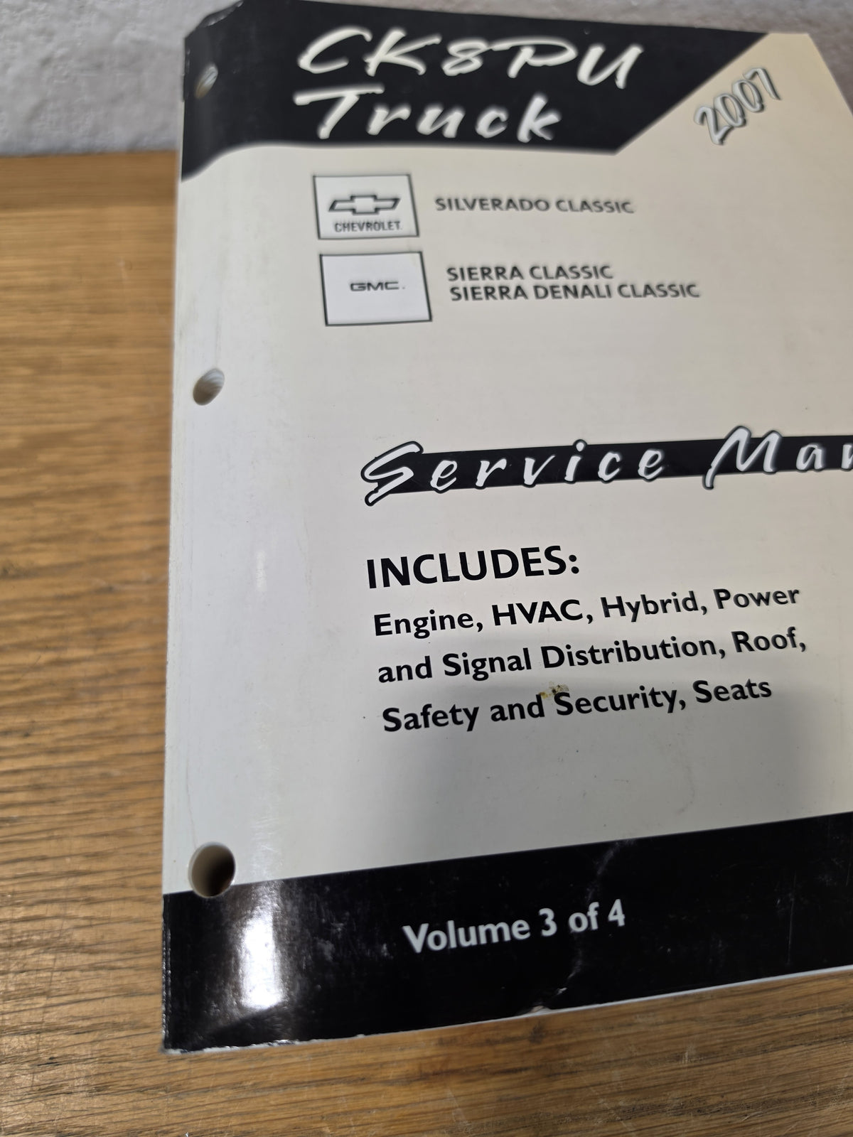 2007 Chevy GMC Silverado Sierra Classic Service Manual Vol 3 GMT/07-CK8PU-3