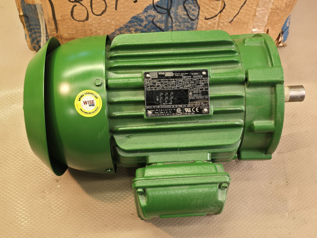 WEG 1 HP 1150 RPM Inverter Duty Motor 145TC 460V 3PH TEFC 00112ET3E145TC-W22