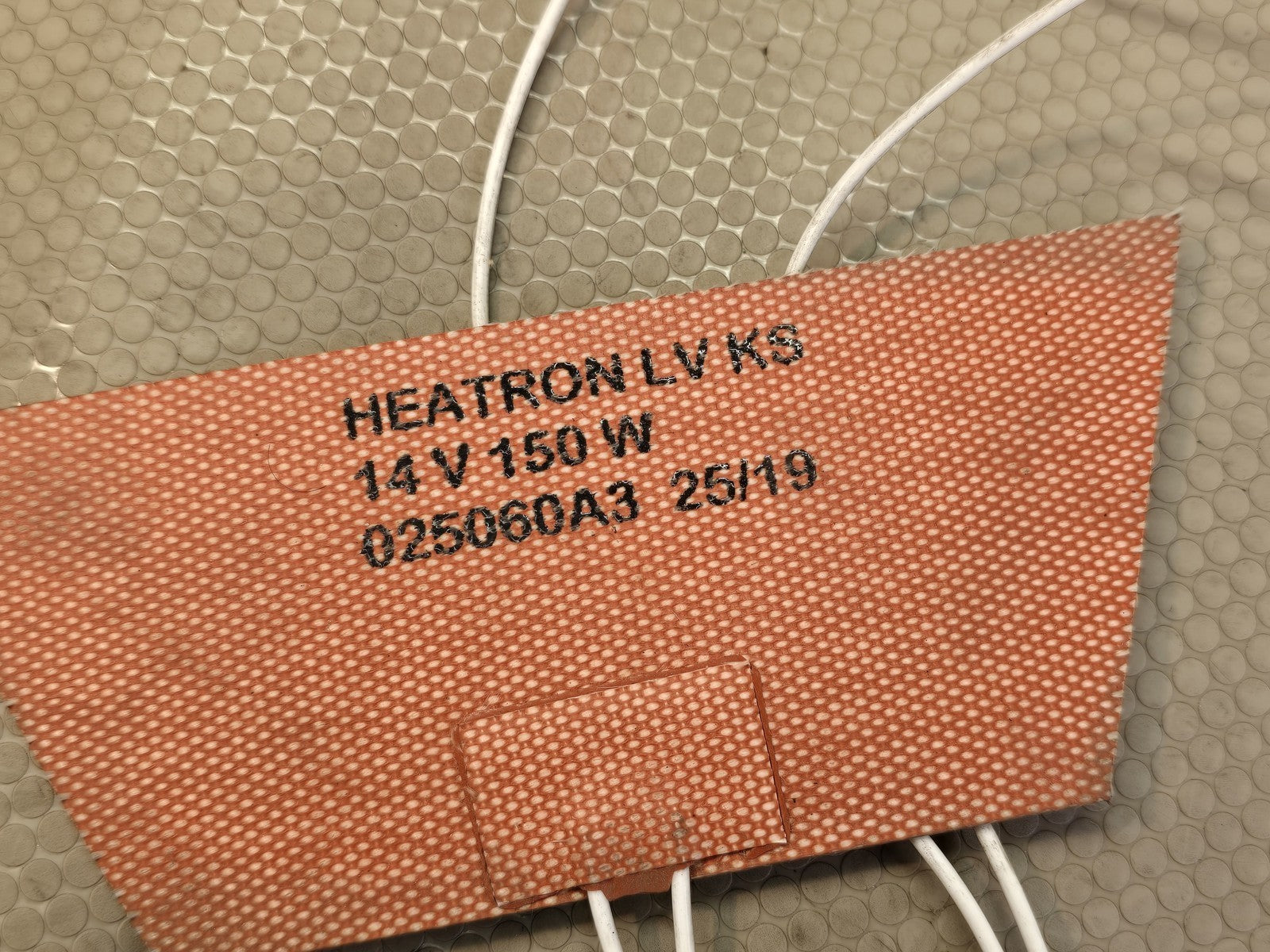 Heatron 025060A3 Flexible Heater Element Pad 14V 150W LV KS For Oil Centrifuge