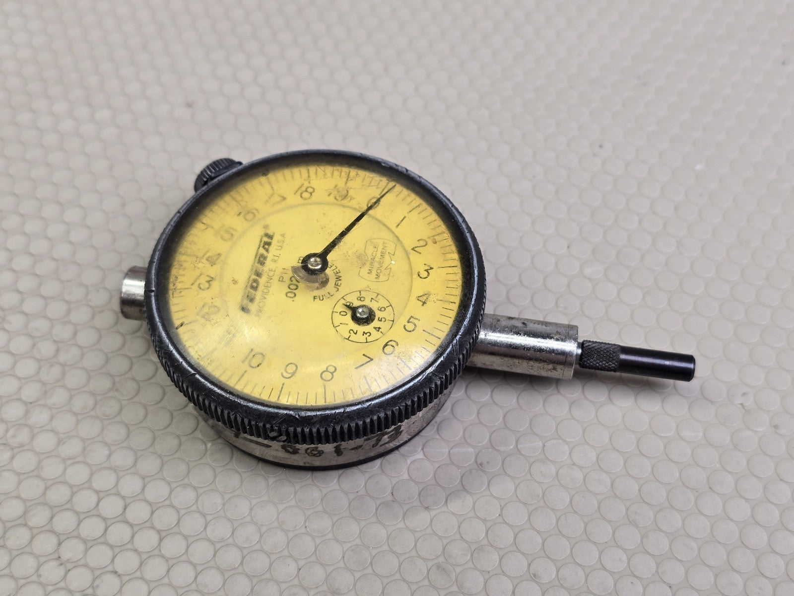Federal F11 Dial Indicator Gauge .002mm Full Jeweled Miracle Movement USA