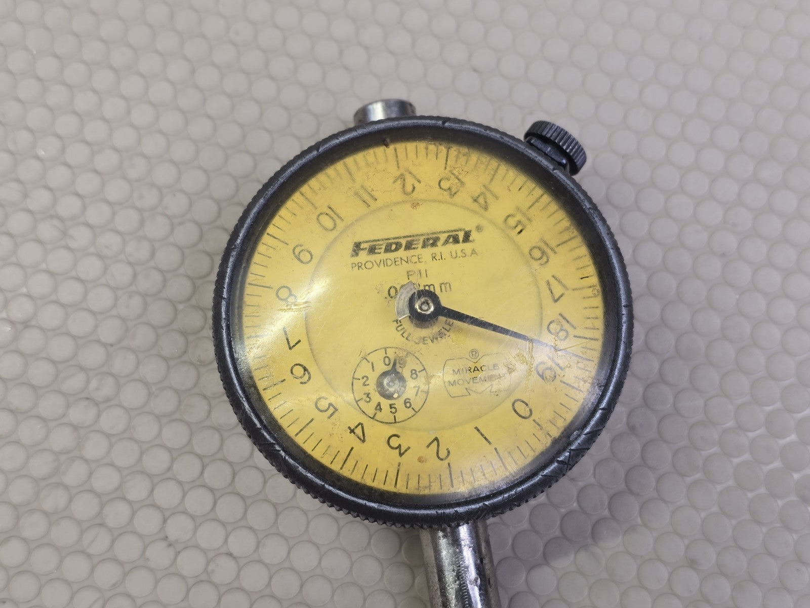 Federal F11 Dial Indicator Gauge .002mm Full Jeweled Miracle Movement USA