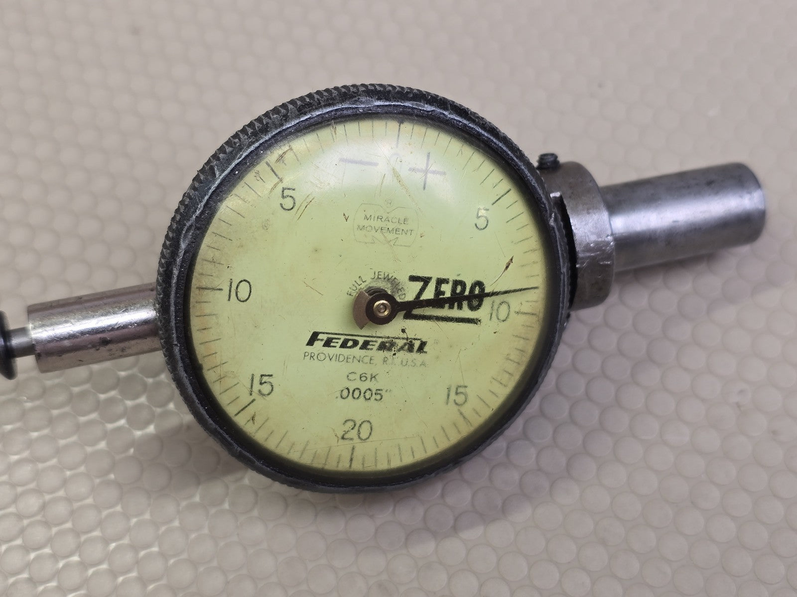 Federal C6K Dial Test Indicator .0005" Jeweled Miracle Movement