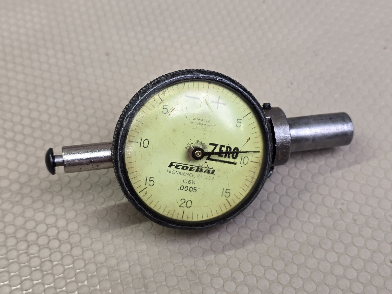 Federal C6K Dial Test Indicator .0005" Jeweled Miracle Movement
