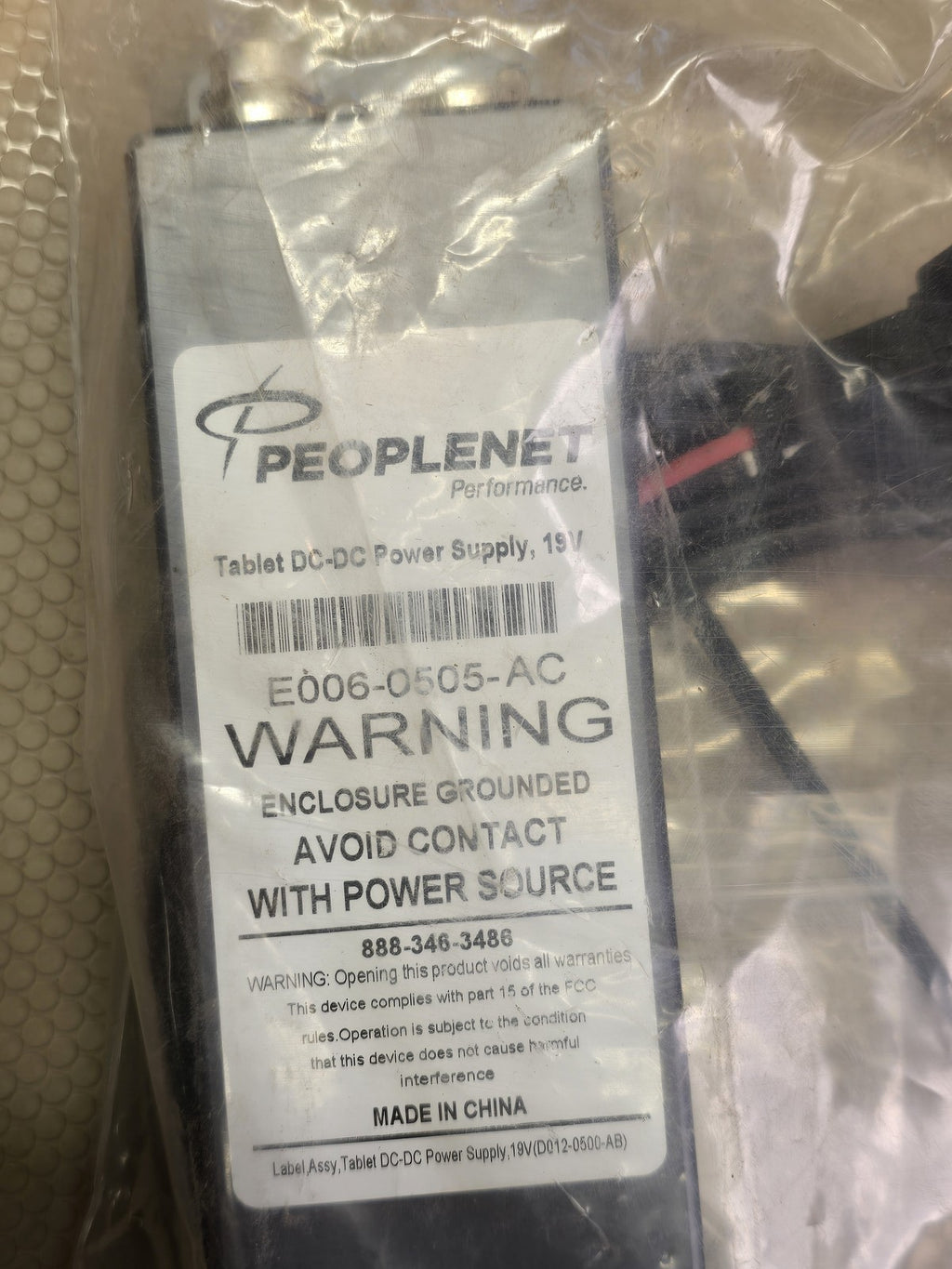 PeopleNet E006-0505-AC Tablet DC-DC Power Supply 19V Converter