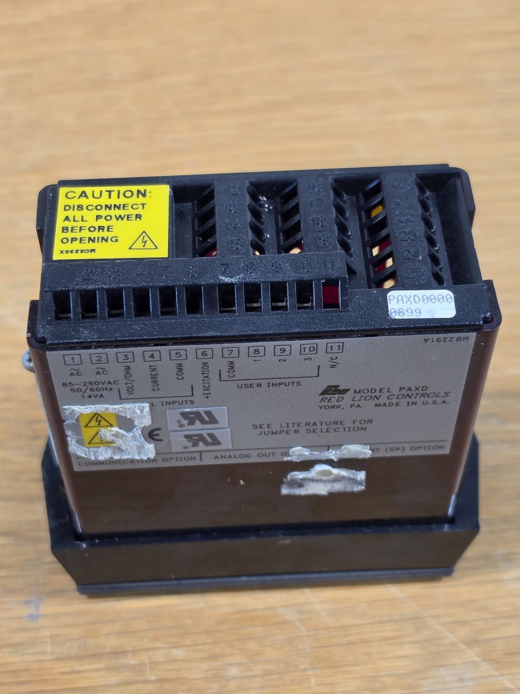 Red Lion Controls PAXD0000 Digital Panel Meter Process Controller 85-250VAC