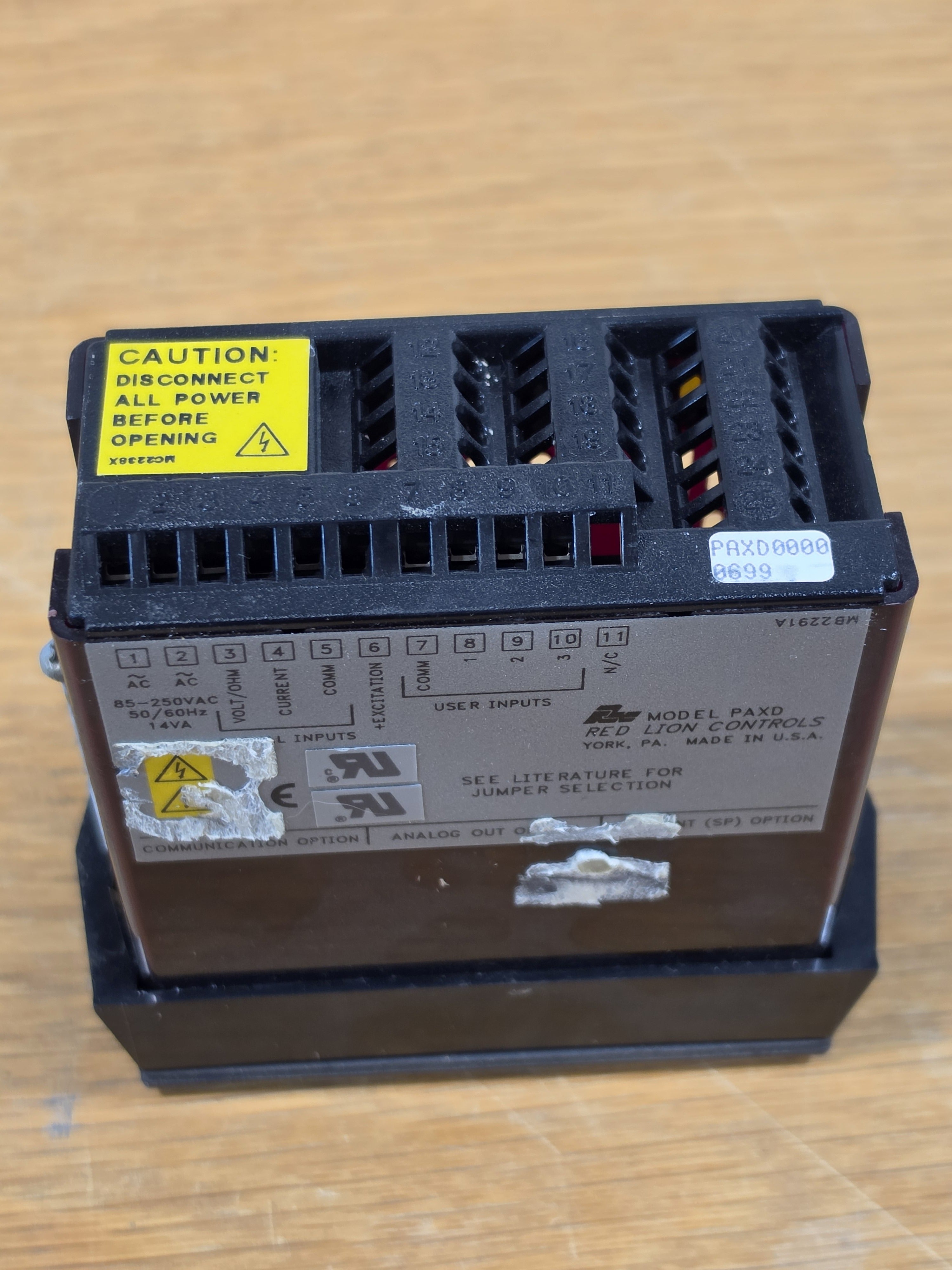 Red Lion Controls PAXD0000 Digital Panel Meter Process Controller 85-250VAC