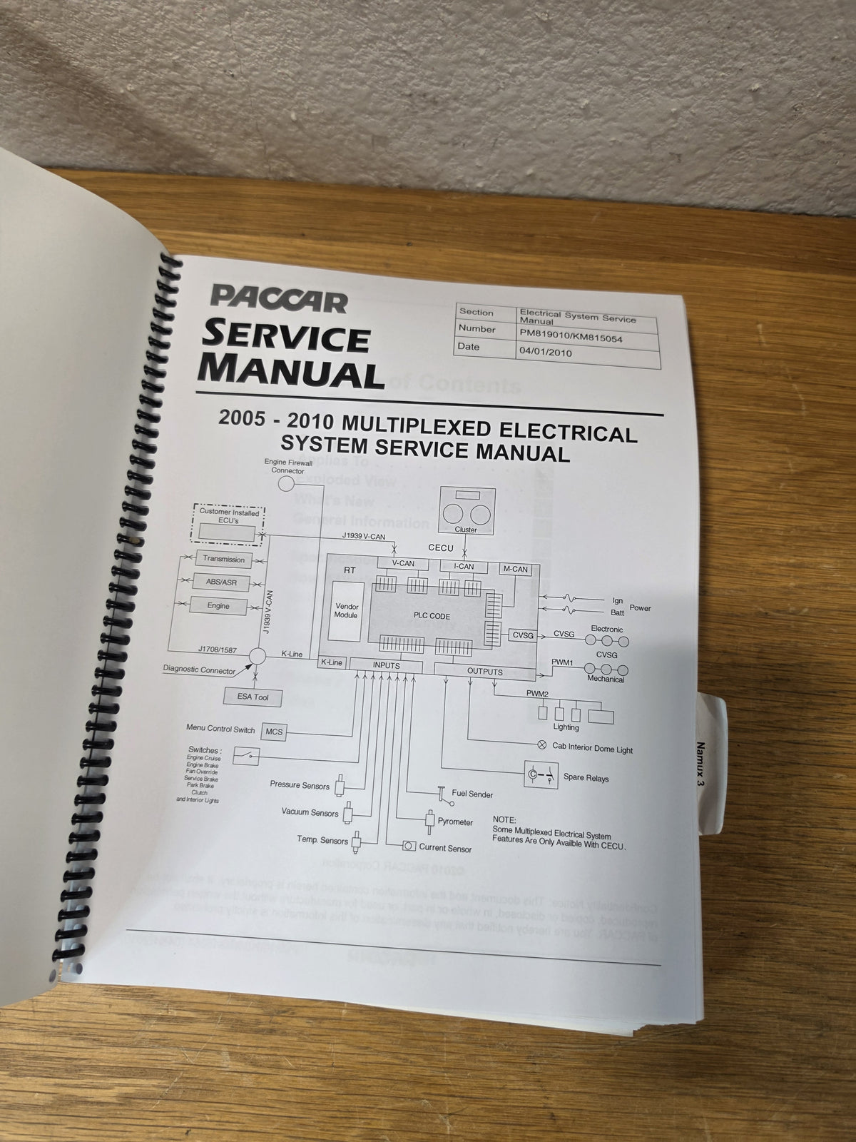 2005-2010 Peterbilt Conventional Electrical Training Manual 204A 211A PM819010