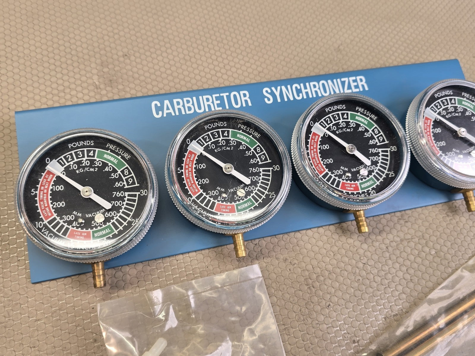 Universal Carburetor Synchronizer Vacuum Gauge ~ 2,3,4 Cylinders