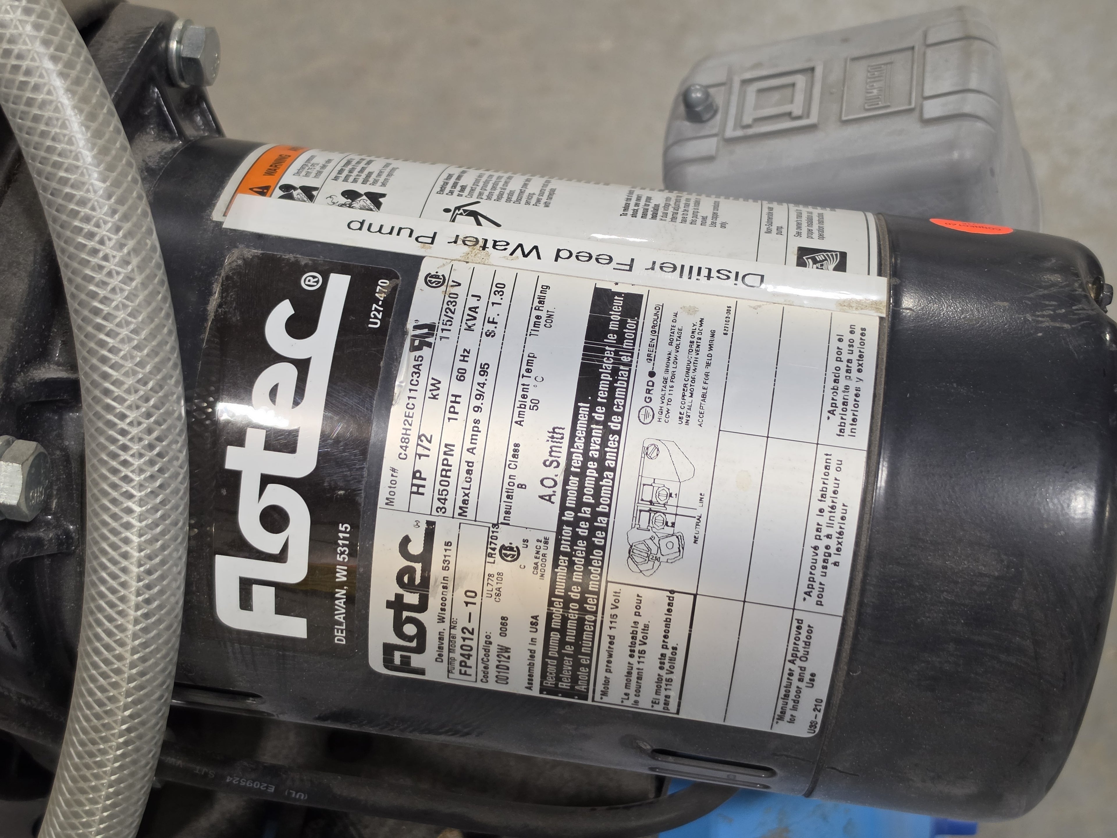 Flotec FP4012-10 1/2 HP Shallow Well Jet Pump w/ Flexcon PJR 20S 2.9 Gal Tank
