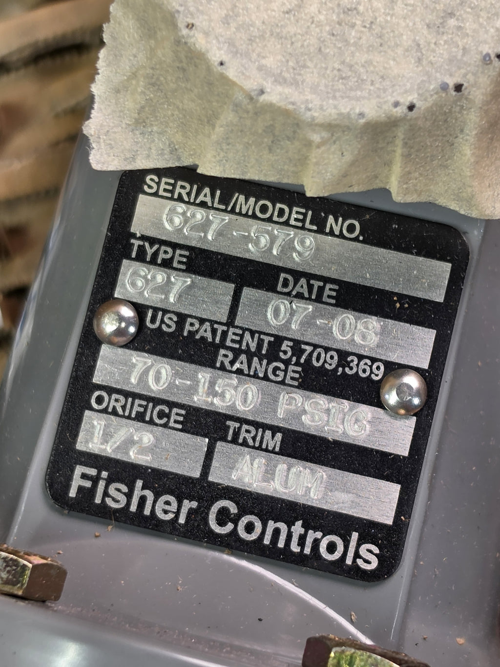 Fisher Controls 627-579 Gas Pressure Regulator 2" NPT 70-150 PSIG 1/2" Orifice
