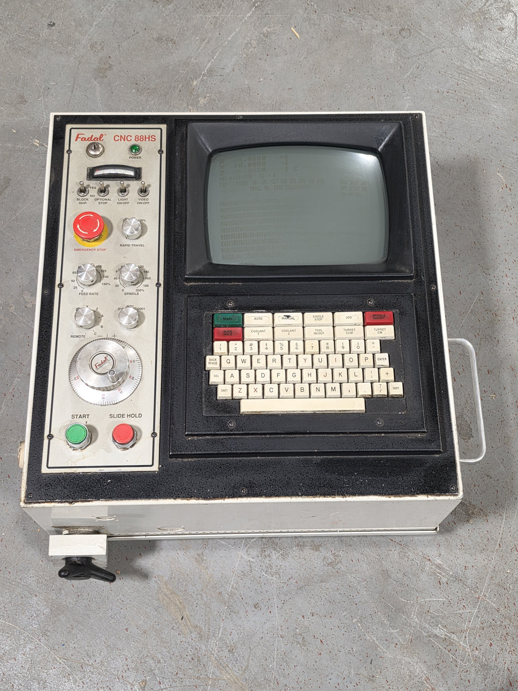 Fadal CNC 88HS Control Pendant Operator Interface CRT Keyboard CNC Machine