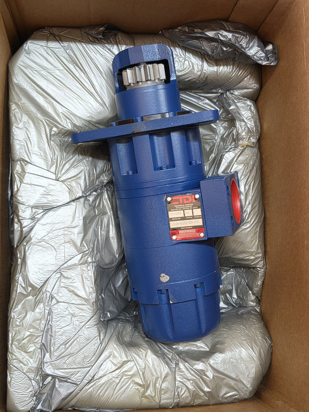 TDI T20-04-60162-42R-H3H Pneumatic Air Starter T20 RH 12T SAE3 Flange New