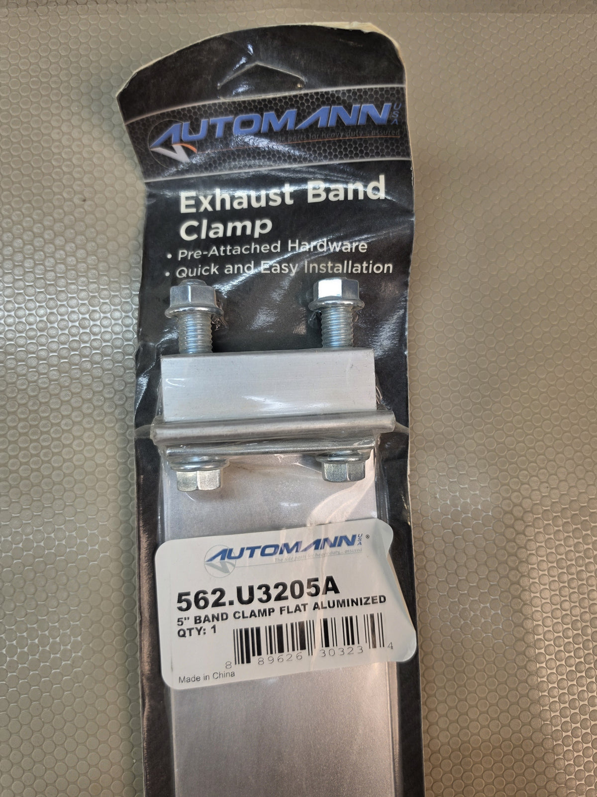 Automann 562.U3205A 5" Flat Aluminized Exhaust Band Clamp