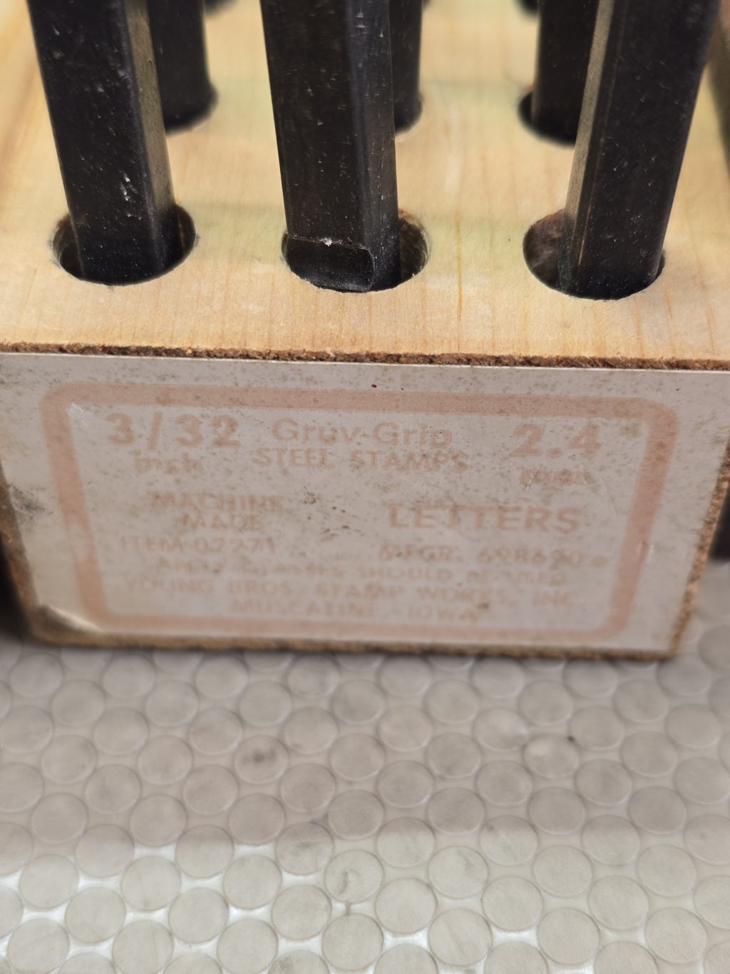 Gruv Grip USA 3/32" Steel Letter Stamp Punch Set A-Z & Period
