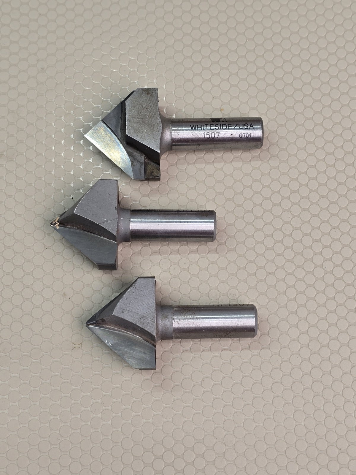3x WHITESIDE / Other 1507 V-Groove Router Bit USA Made