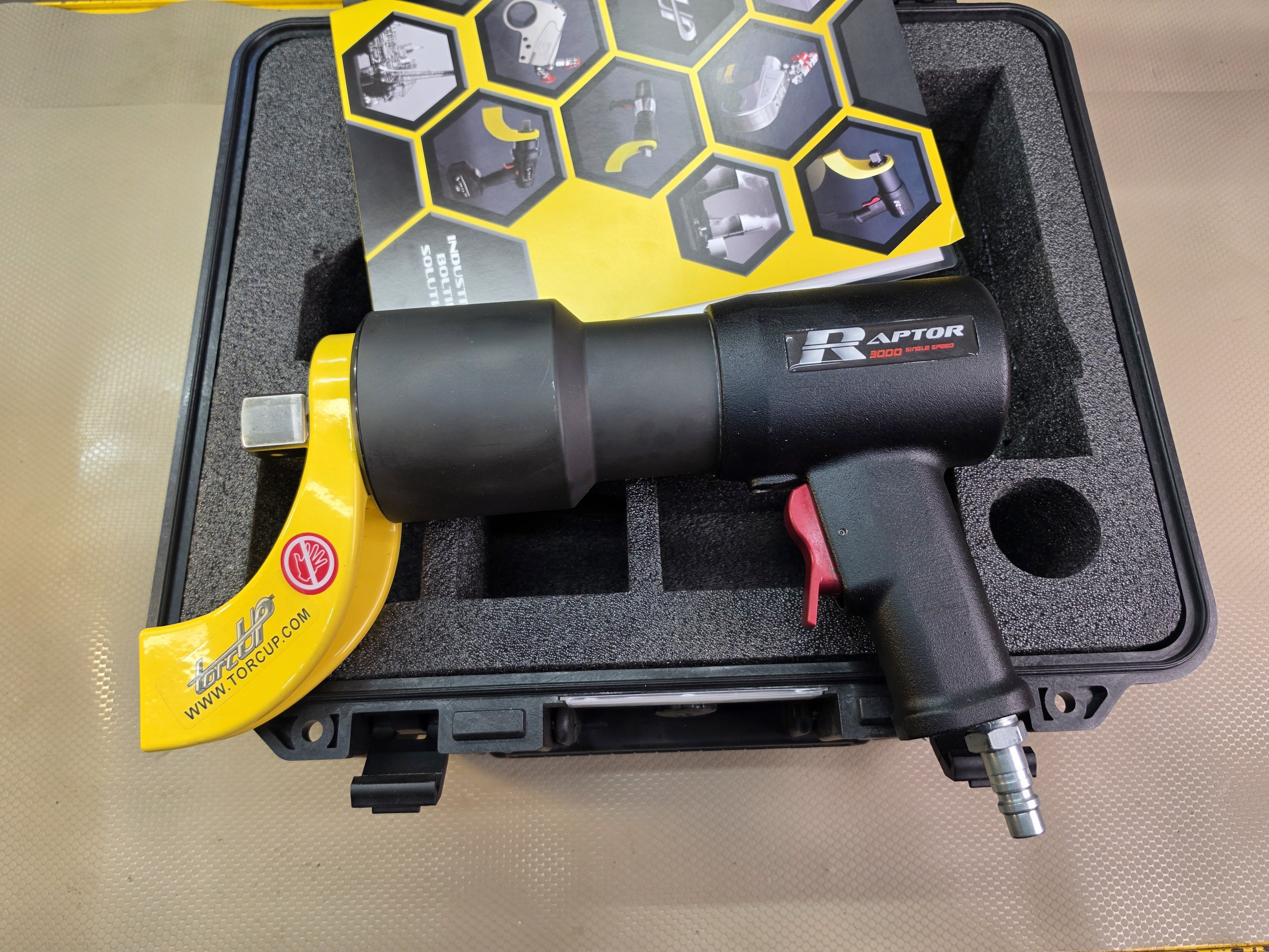 TorcUp Raptor RP3000 Pneumatic Torque Wrench 740-3000 Ft Lbs 1" Drive Case *NEW*