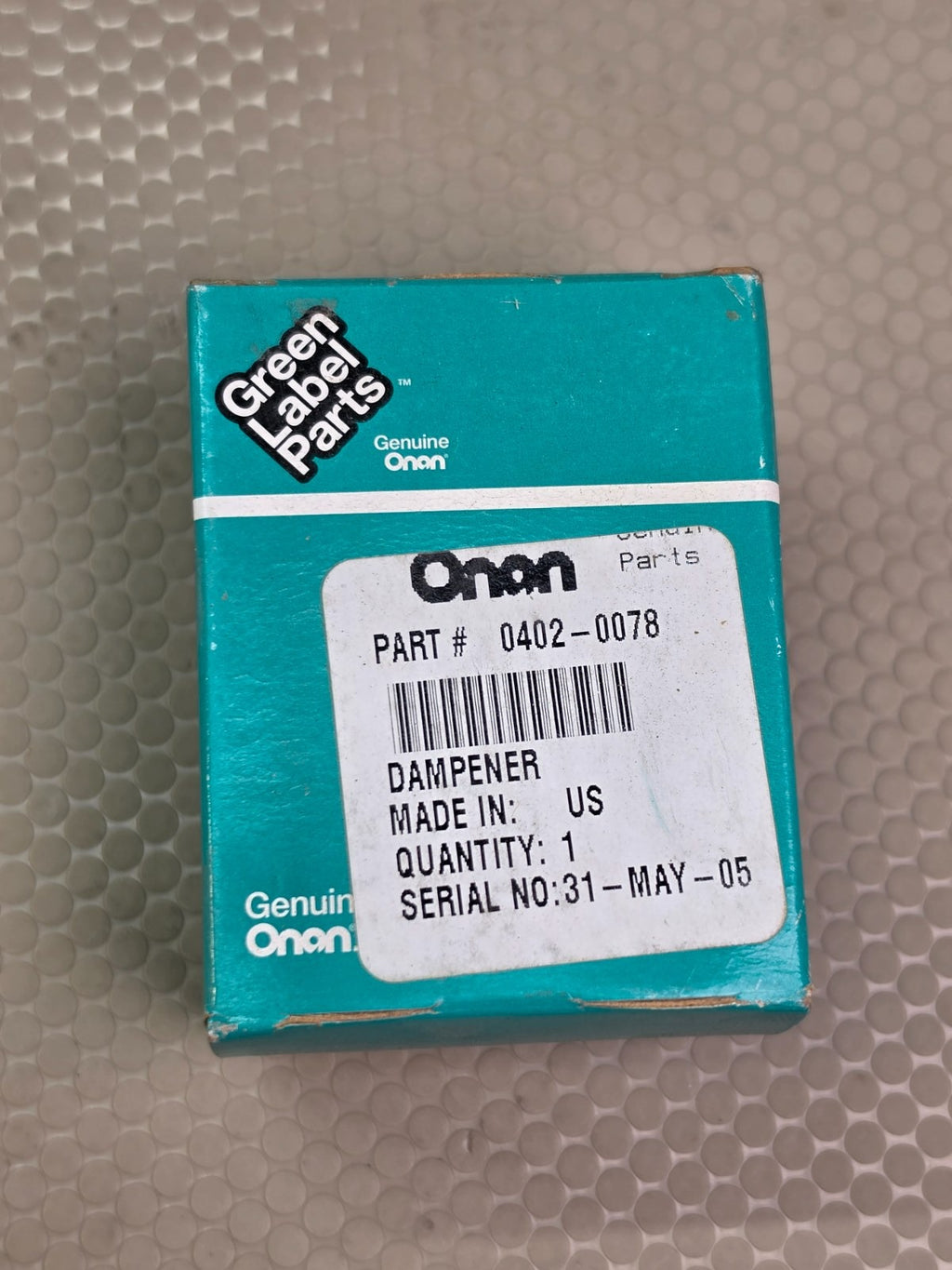 Onan 0402-0078 Vibration Dampener Generator Mount Genuine Green Label