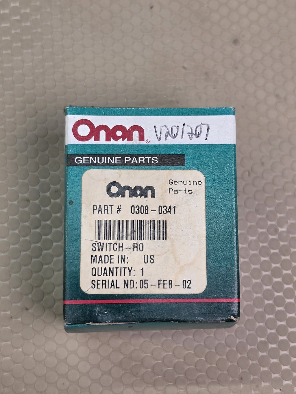 Onan 0308-0341 Rocker Switch Start Stop Generator Engine OEM NOS Genuine