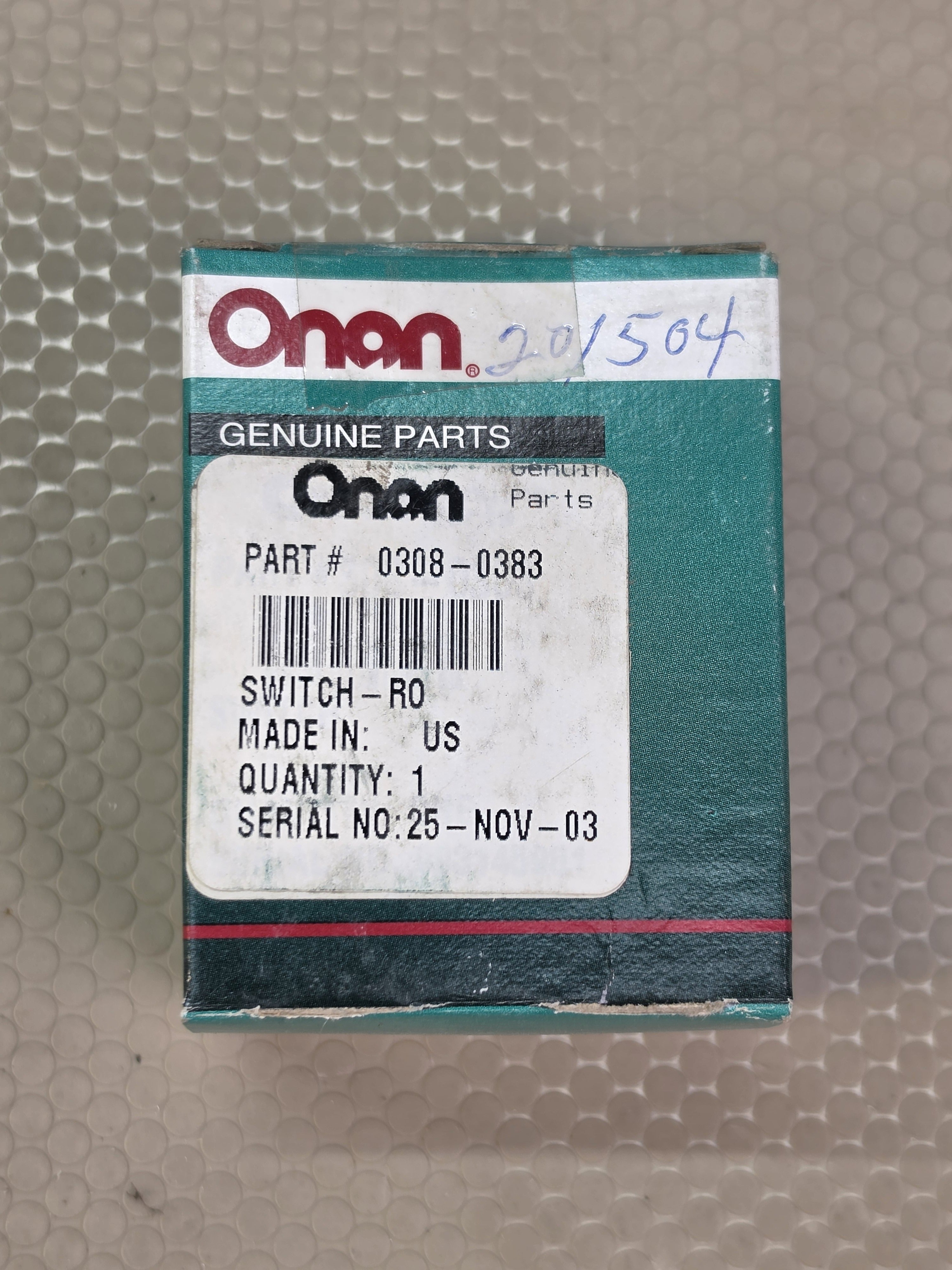 Onan 0308-0383 Generator RO Rocker Switch NOS OEM