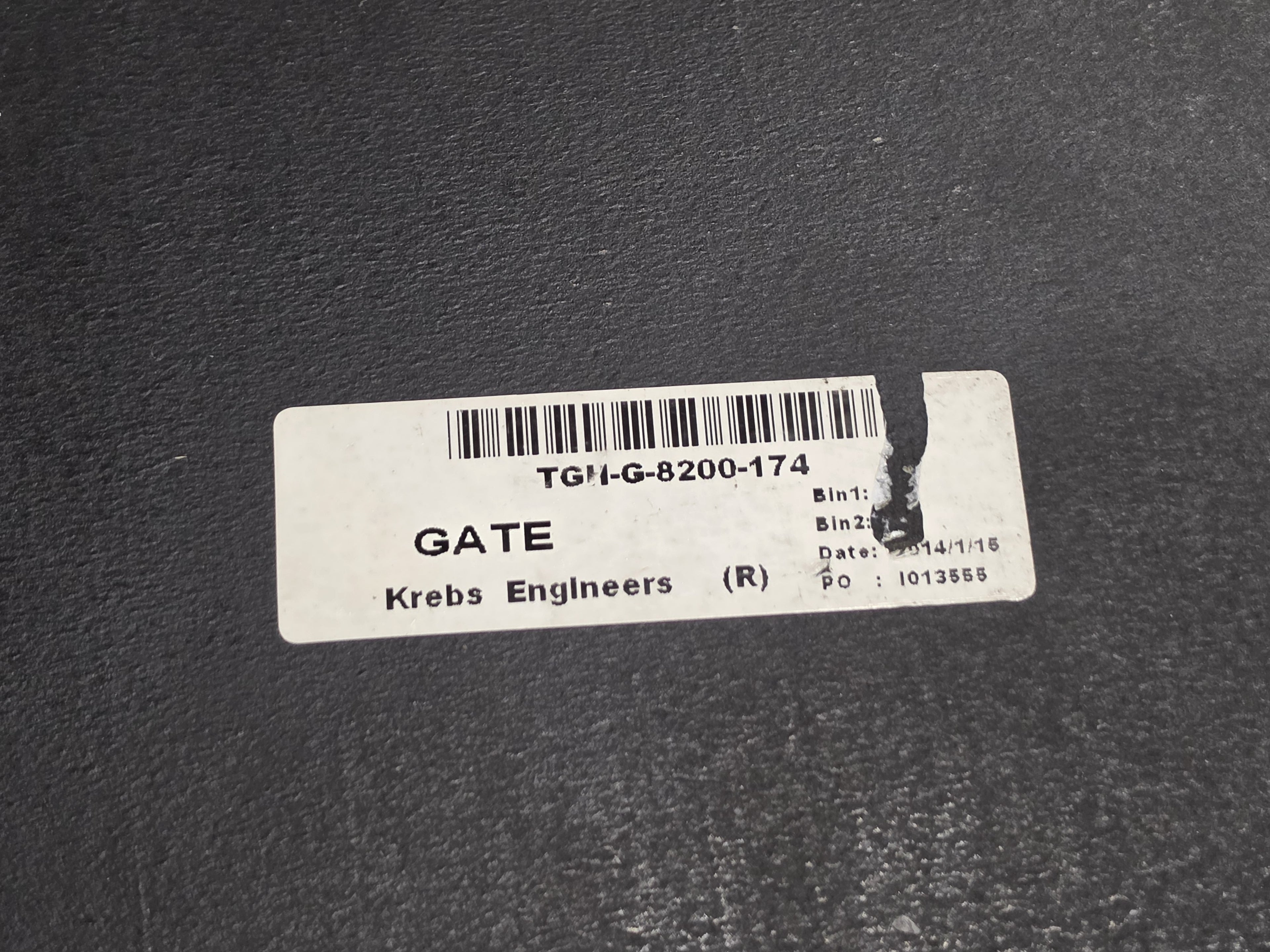 Krebs Engineers TGH-G-8200-174 8" Knife Gate Valve Replacement Gate 17-4 PH SS